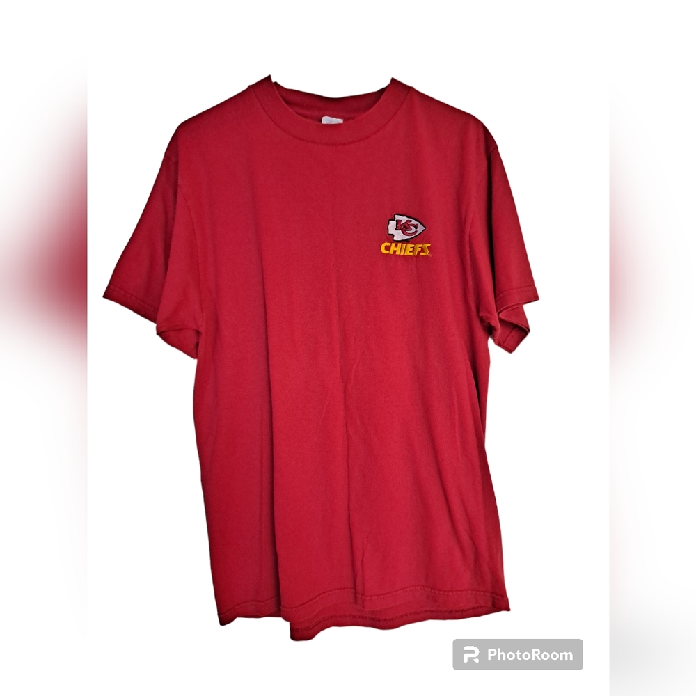 Nfl Kansas City Chiefs red, gold, and white short Sleeve t shirt, large …